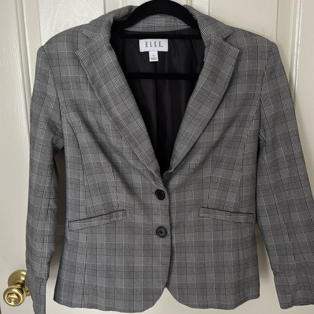 ELLE women’s plaid jacket professional